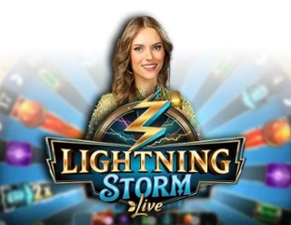 Lightning Storm slot logo by Evolution at Spinmacho Casino