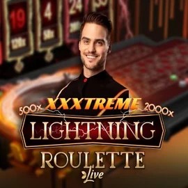 Official Live Casino logo: XXXtreme Lightning Roulette by Evolution at Spinmacho Casino